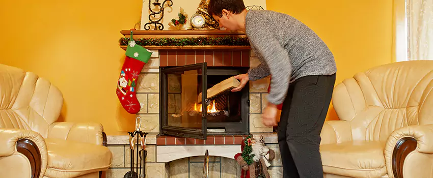 Rusted Metal Fireplace Restoration in Talladega, Alabama